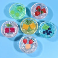 1pc 16 dollhouse miniature round cocktail cup with ice decoration accessories random color