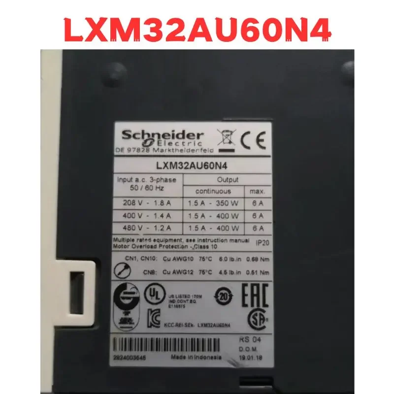 Б/у сервопривод LXM32AU60N4 протестирован