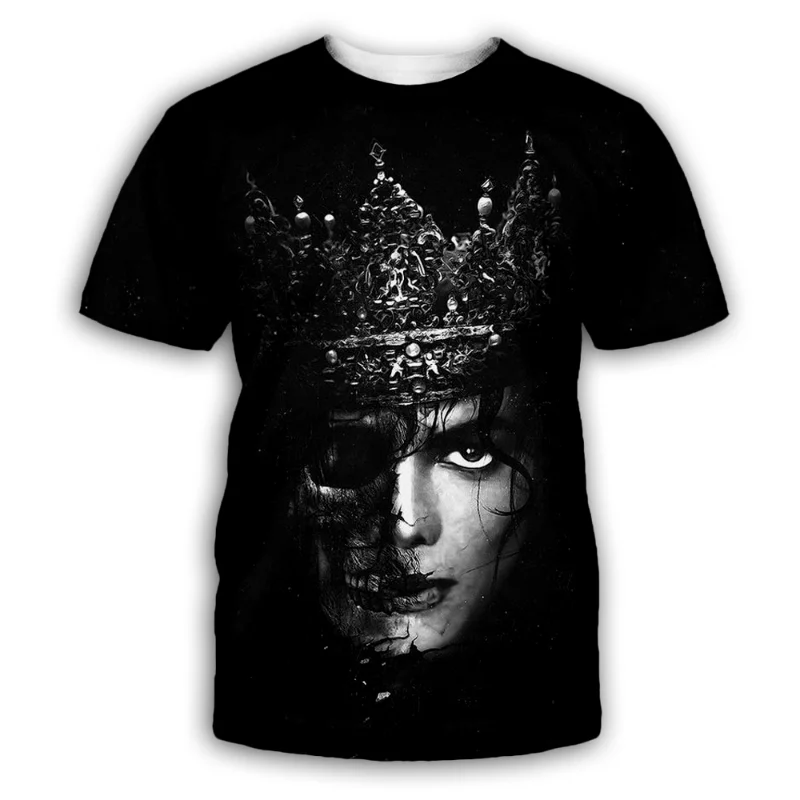 

Rock Singer Michael Jackson 2023 New 3D Printed T Shirt for Men Women Casual Oversized T-shirt Hip Hop Harajuku Round Neck Tops
