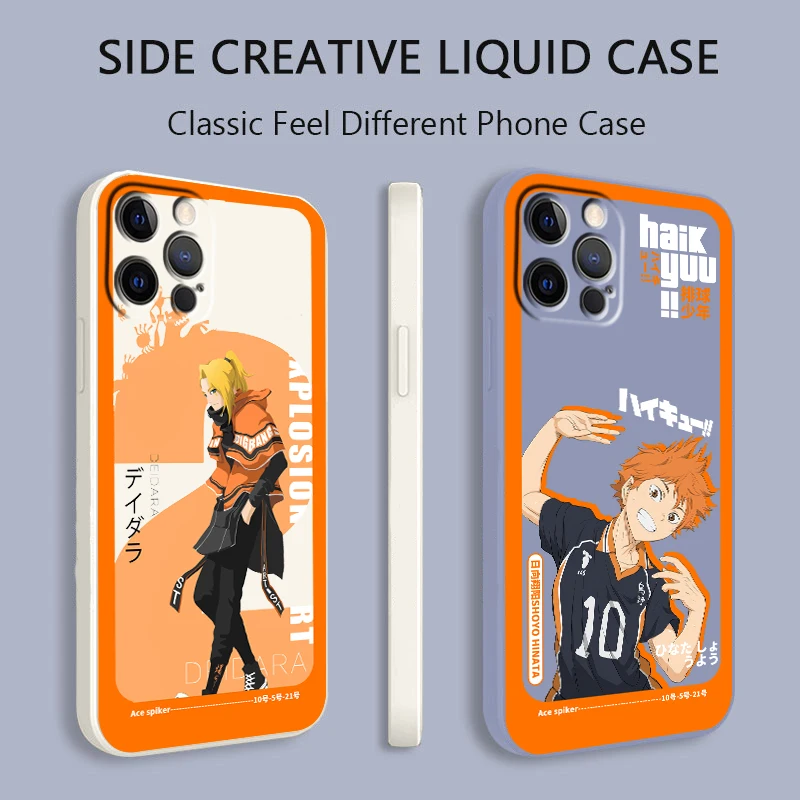 

Japanese Anime Volleyball Liquid Rope Soft Cover Phone Case For Apple IPhone 14 13 12 Mini 11 Pro XS MAX XR X 8 7 SE Armour