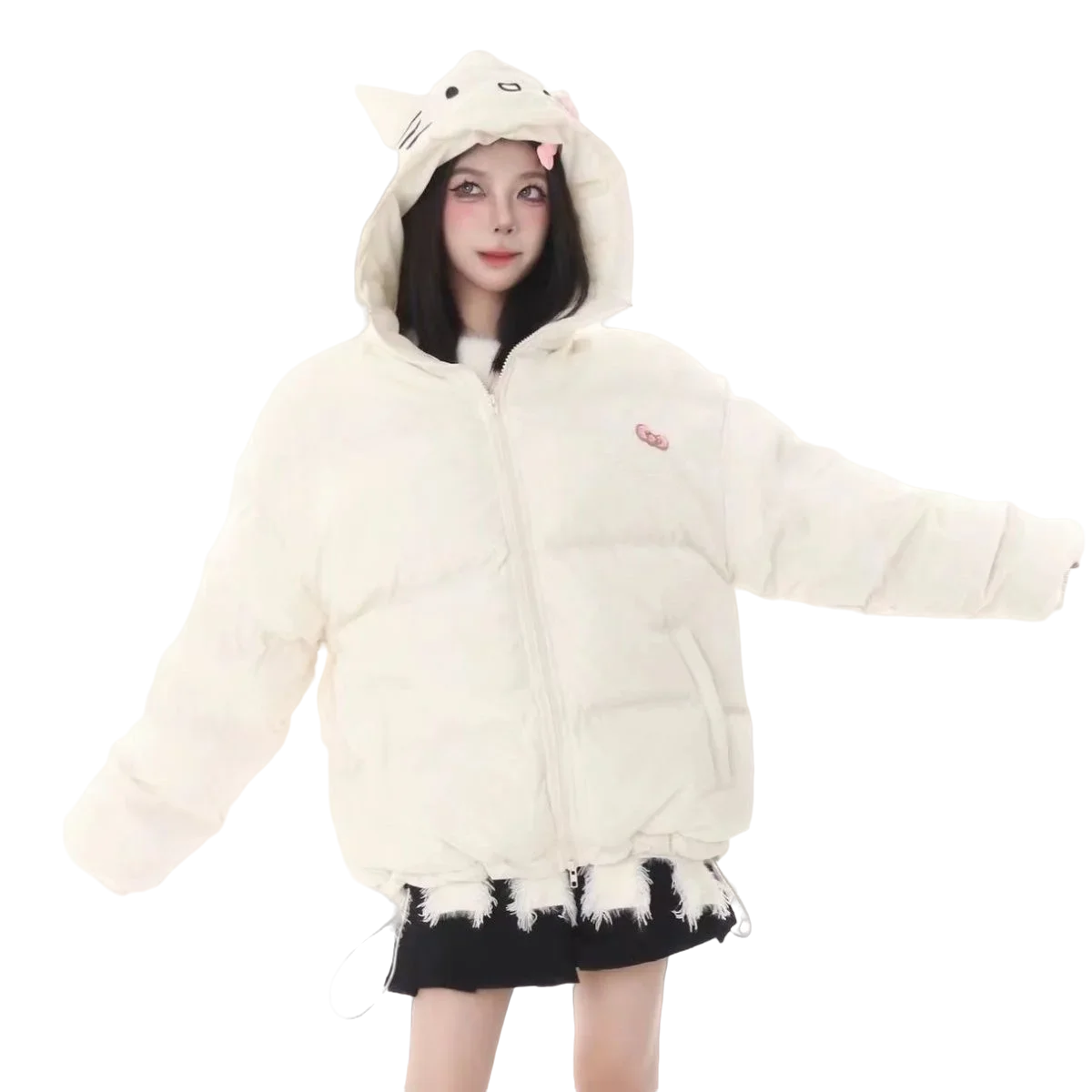 Аниме Sanrios милые Hellokittys теплая хлопковая одежда мультфильм модная спортивная
