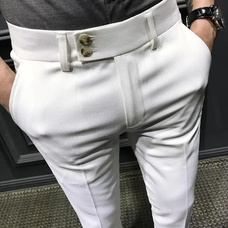 

2022 New Spring Autumn Fashion Men's Business Trousers Male Casual Straight Pants S31