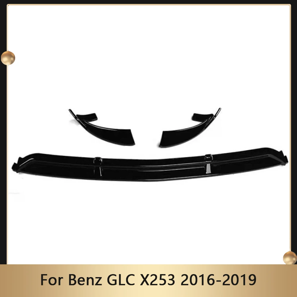 

Front Bumper Lip Body Kit Guard Spoiler Splitter Protector For Benz GLC X253 2016 2017 2018 2019ack Car Accessories