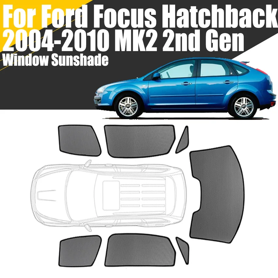 Изготовленная На Заказ Магнитная Солнцезащитная Штора Для Ford Focus Hatchback MK2 2004-2010