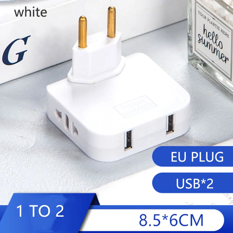 EU US Extension Plug Electrical Adapter 3 In 1 Adaptor 180 Degree Rotation Adjustable For Mobile Phone Charging Converter Socket