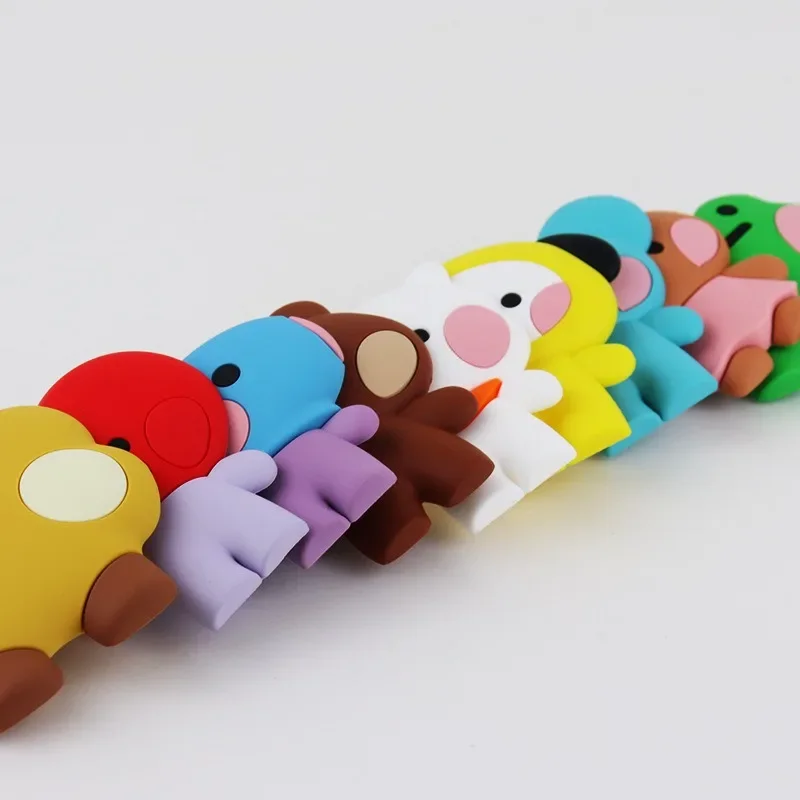 BT21 чехол для телефона с отверстием кукла Tata Cooky магнит на холодильник мультяшный