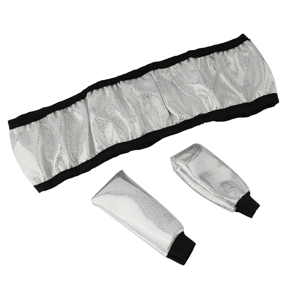 

Car Interior Steering Wheel Cover All Seasons 3PCS/Set Replacement Accessories Soft Useful Breathable White Car
