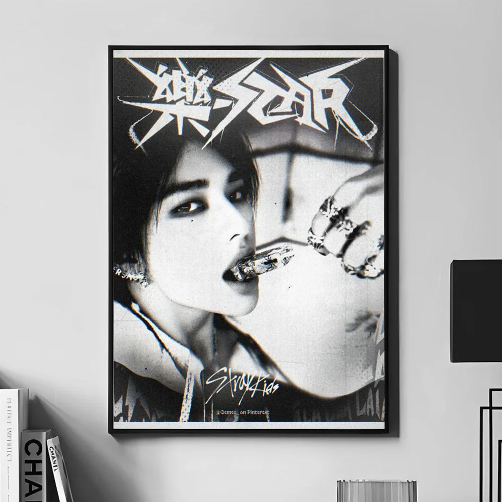 Boy Band Members Skz H-Hyunjin плакат настенное искусство домашний декор комнаты цифровая