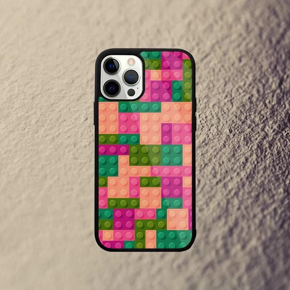 L-Legos блоки телефонный чехол для iPhone 15 14 13 12 11 Plus Pro Max Mini Magsafe Магнитная Беспроводная