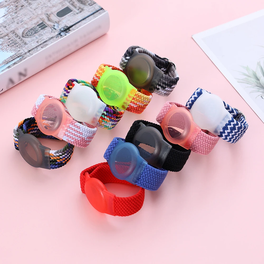 Nylon Braided Kids Strap Anti Scratch Bracelet Adjustable Wristband Holder Protector Tracker Protective Sleeve for Apple Airtag - купить по