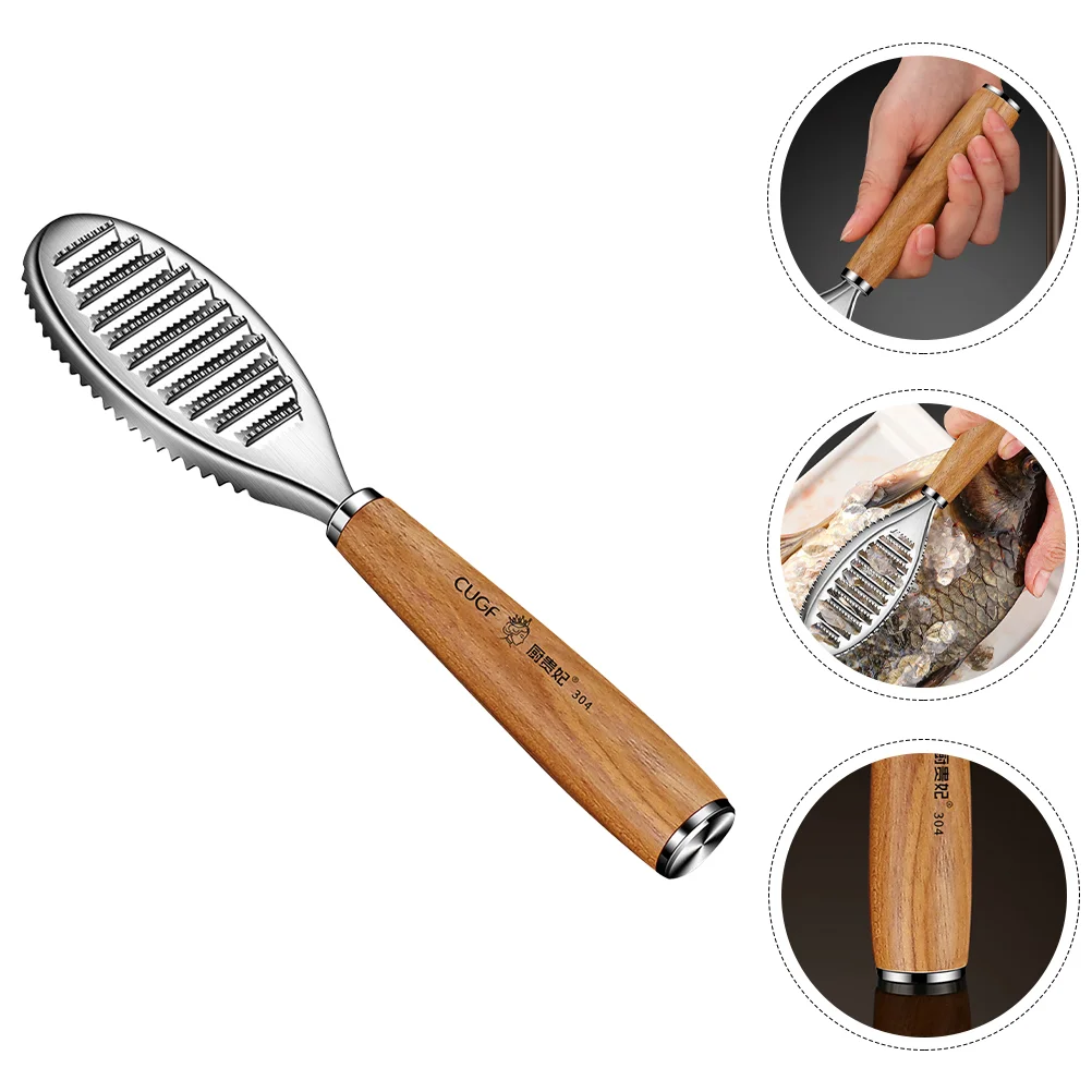 

Fish Scaler Remover Stainless Steel Sawtooth Fish Cleaning Brush Scraper Fish Skin Cleaner Skinner Graters Peeler