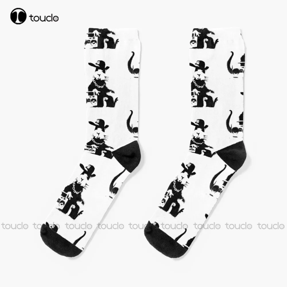 Носки Gangsta Rat Banksy для женщин рождественский подарок унисекс взрослых подростков