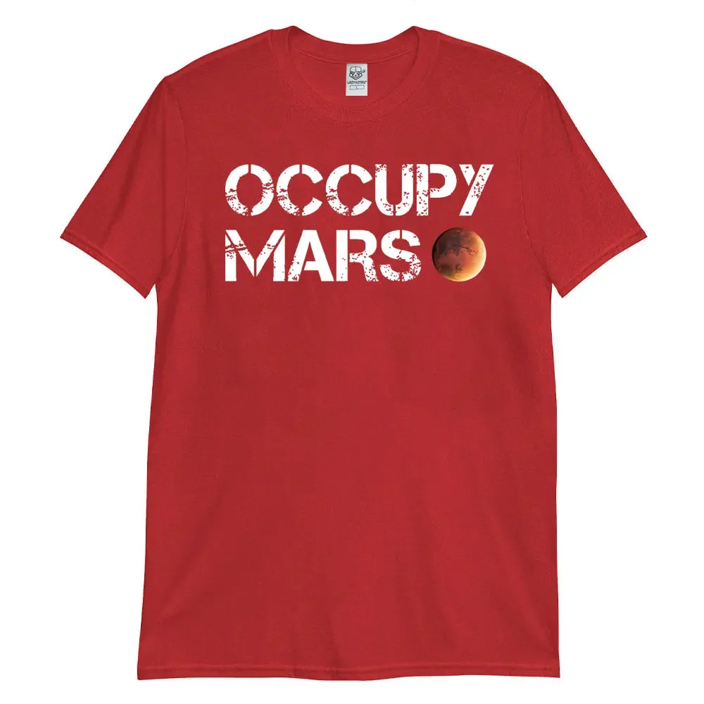 Фото Футболка Occupy Mars Astronomy Space Explorer Rocket Science OCCUPY MARS As Worn By Elon Musk Забавная футболка Илон Марс Рубашка №5