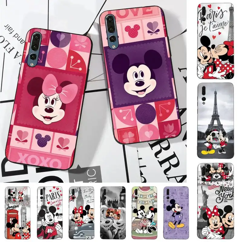 

Disney Mickey Minnie Mouse Phone Case for Huawei P30 40 20 10 8 9 lite pro plus Psmart2019