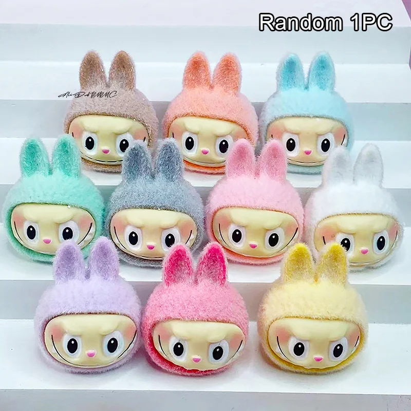 1 шт. новая флокированная мини-кукла с головой кролика Labubu милая игрушка