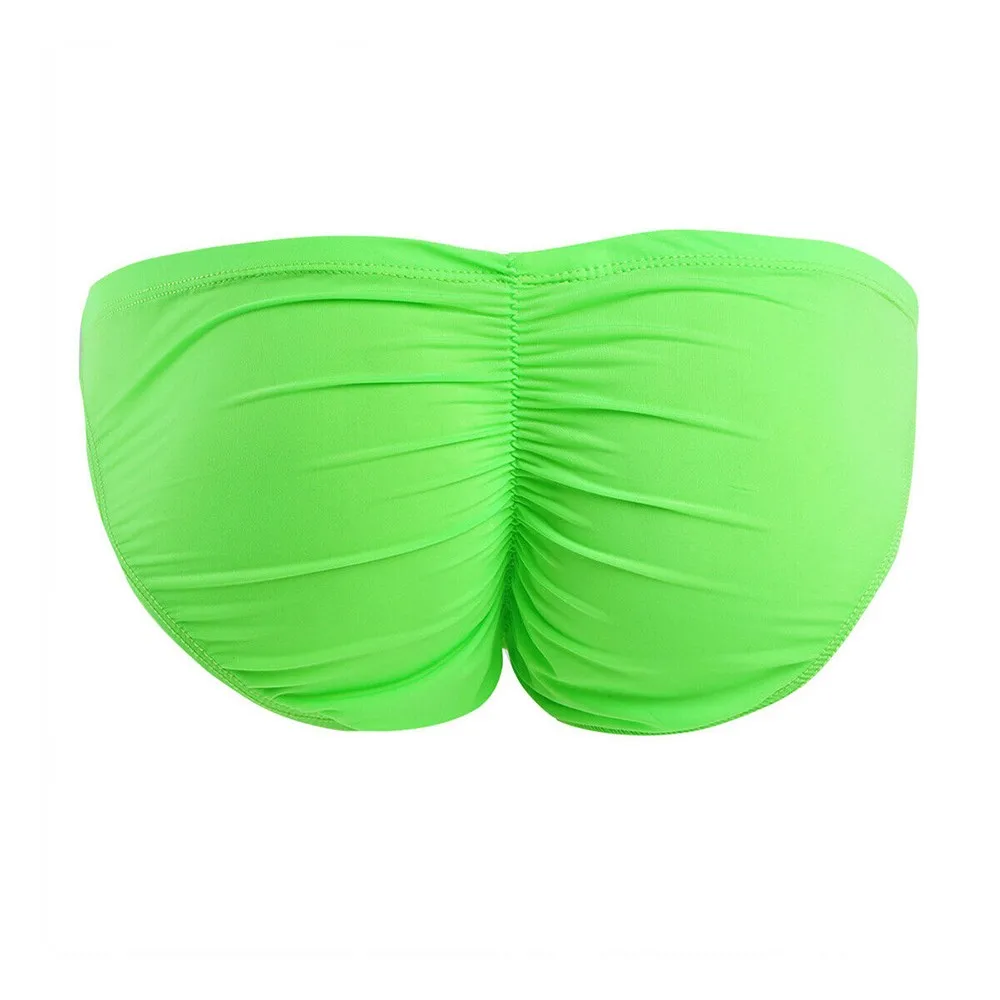 

Underwear Men Sexy Ice Silk Briefs Ruched Back Bikini Underpants U Convex Pouch Panties Thong Lingerie Quick Dry Slip Hombre