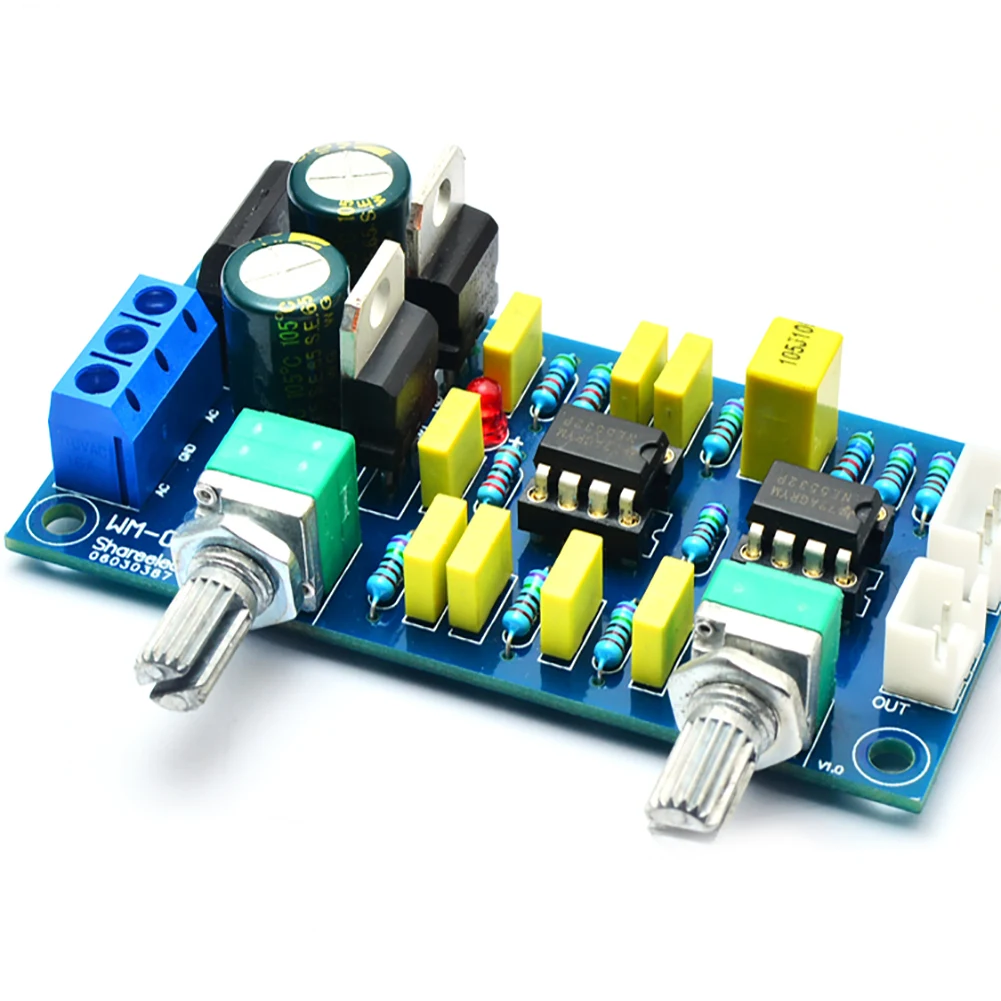 

Professional Accessories Low Pass Volume Adjustment Pre-Amplifier Bass Audio Durable Filter Board Subwoofer Dual Power Practical