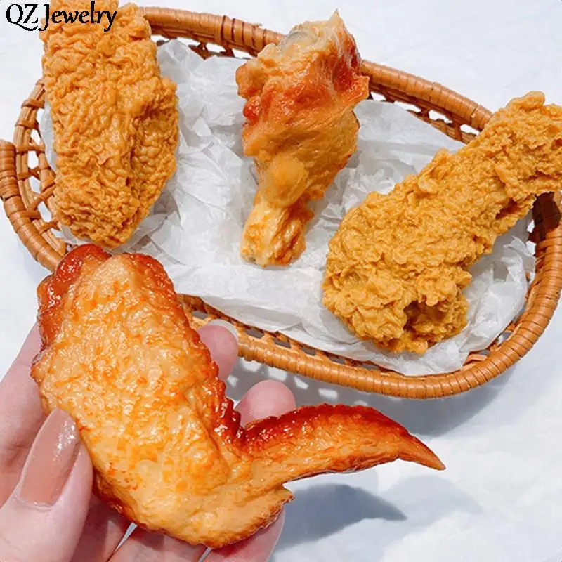 

Simulation Food Fried Chicken Hairpin Funny Roasted Chicken Legs Crispy Wings French Fries Hair Clips Hair Accessories Jewelry