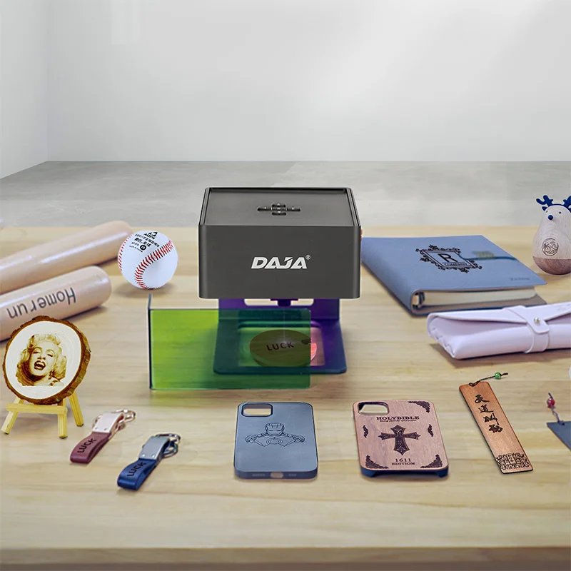 

DAJA Mini Portable Laser Engraver Diy Bluetooth Machine Painted Dog Tag Paper Leather Wooden Plastic Logo CNC Machine