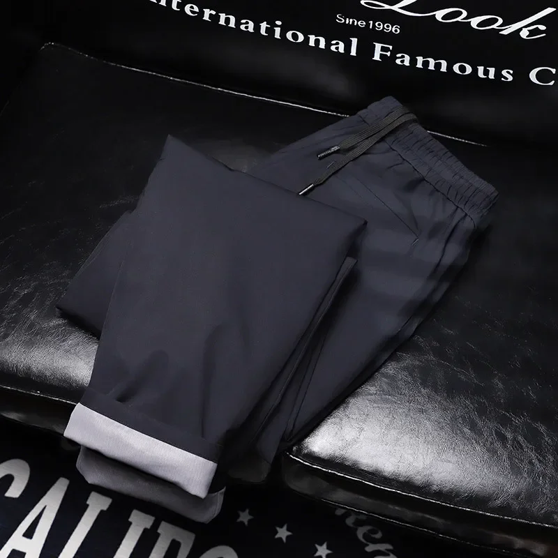 Зимние утолщенные пуховые брюки с высокой талией теплая верхняя одежда