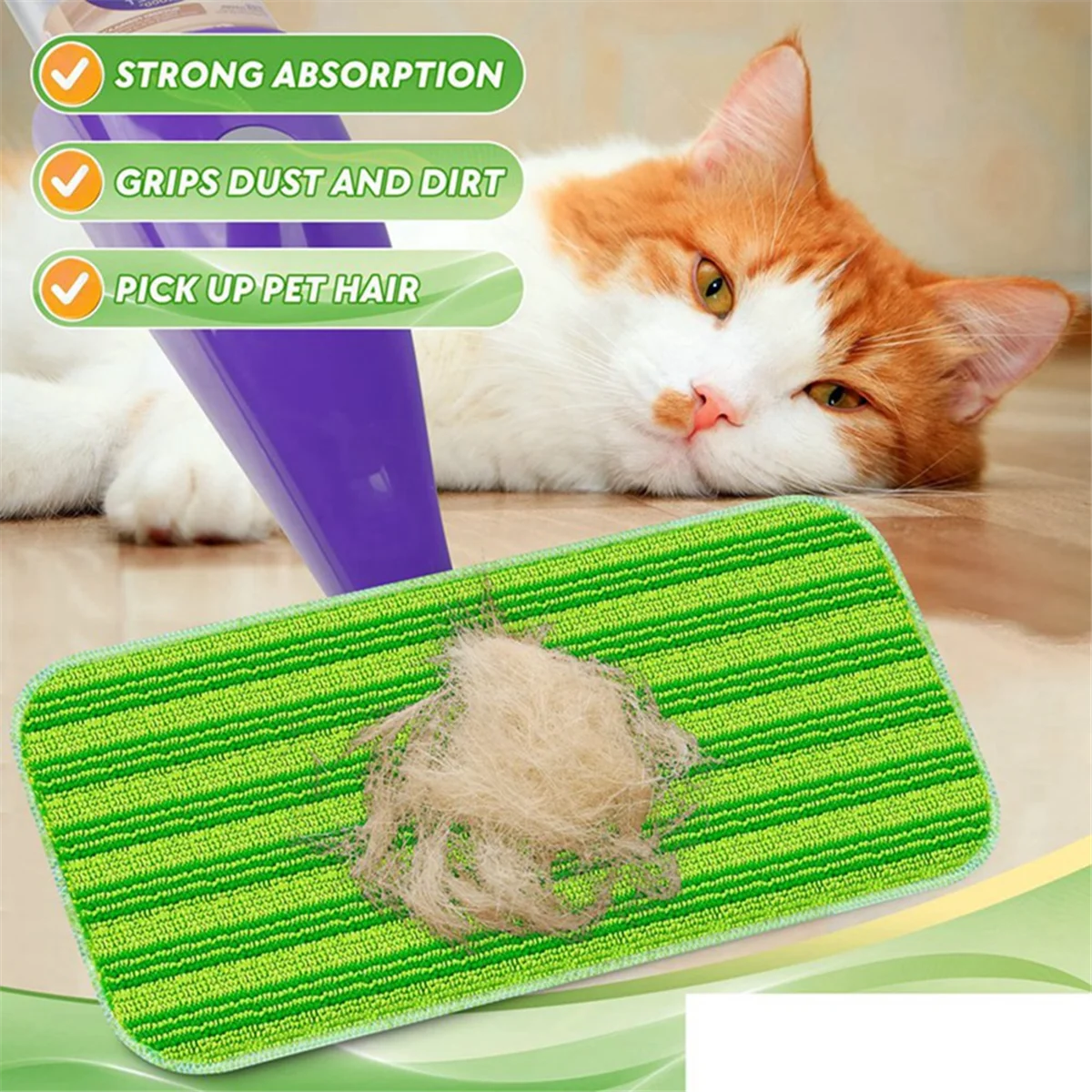 6 упаковок многоразовых подушечек для швабры совместимых с Swiffer Wet Jet Mop запасные