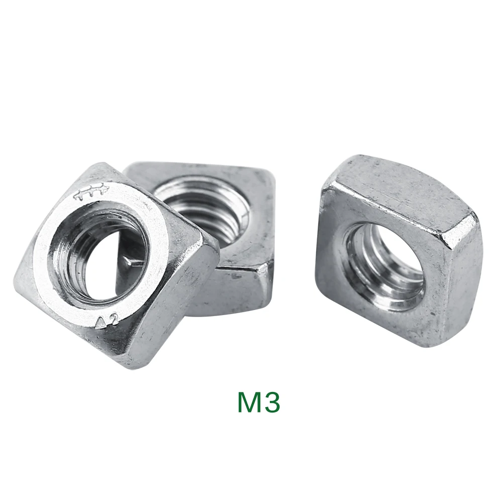 

Stainless Steel 304 Square Nuts Four-sided Nut Fit Metric Screw square