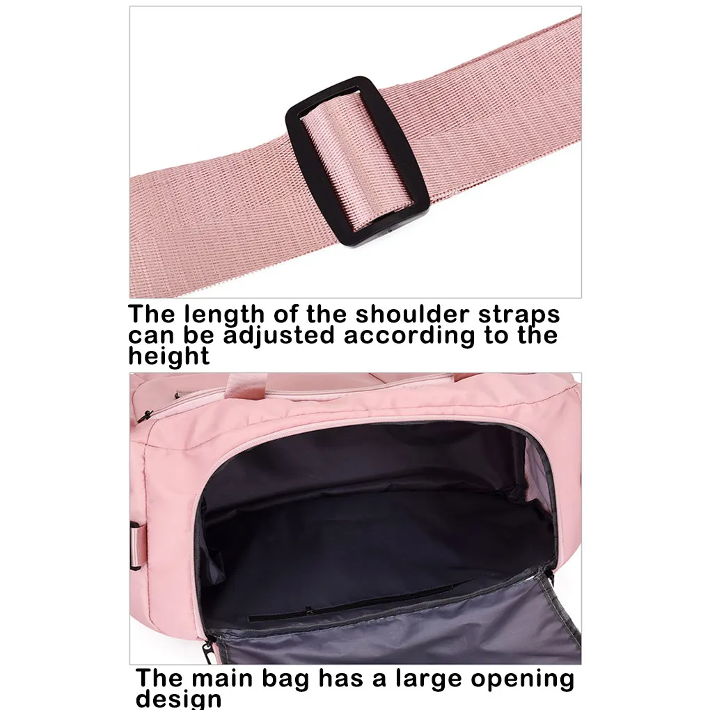 Unisex Fitness Gym Bag Travel Outdoor Sports Storage Pouch Pockets Solid Color Oxford Cloth Shoulder Backpack Green