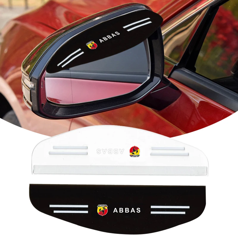 

New 2pcs Car Rearview Mirror Rain Eyebrow Protector Rain Cover for Abarth 595 Competizione Carbono 500 Puto 124 Car Accessories