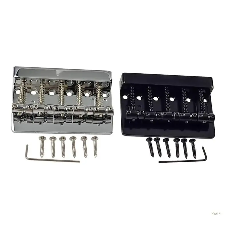 

M5TC 5 String Bass Bridge Electric Bass Guitar Accessories Bass Bridge Assembly Bass Guitar Bridge Replacement Vintage Style