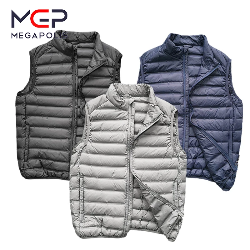 MGP Down Vest Lightweight Warm 90% White Goose Down Seamless Men's Tank Top All-match Stand Collar Coat