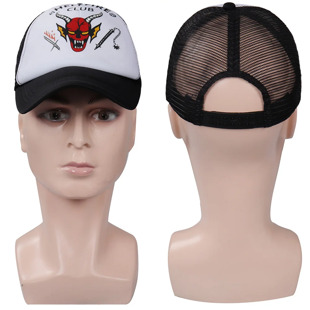 

Stranger Cosplay Things Season 4 Cosplay Costume Prop Hellfire Club Hat CAP Baseball Cap