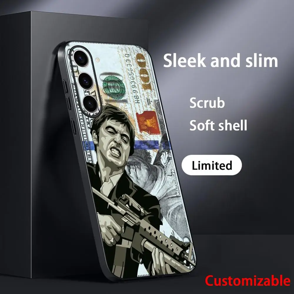 Чехол для телефона Tonny Montana Scar-face с классическим узором для Samsung Galaxy S25 S24 S23 S22 S21 S20 Plus Ultra Note20, мягкий черный (art.: 3920d3b08ecf2) - 3920d3b08ecf2