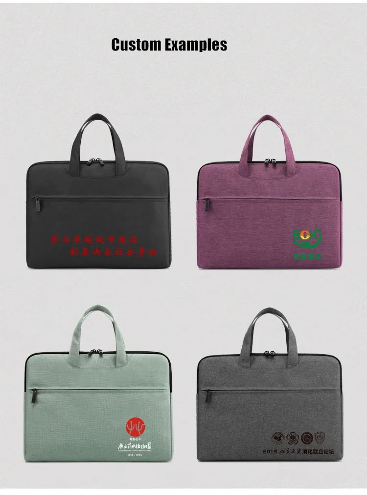 Business Briefcase Women Men Meeting Handbag Printing LOGO Canvas Document Bag Portable Oxford Envelope Office Custom