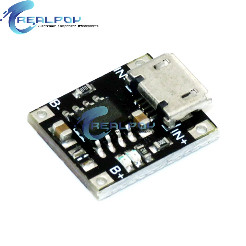 Mini moduł ładowania baterii litowej 1A płytka ładująca 4056 ładowarka 18650 interfejs mikrofonu