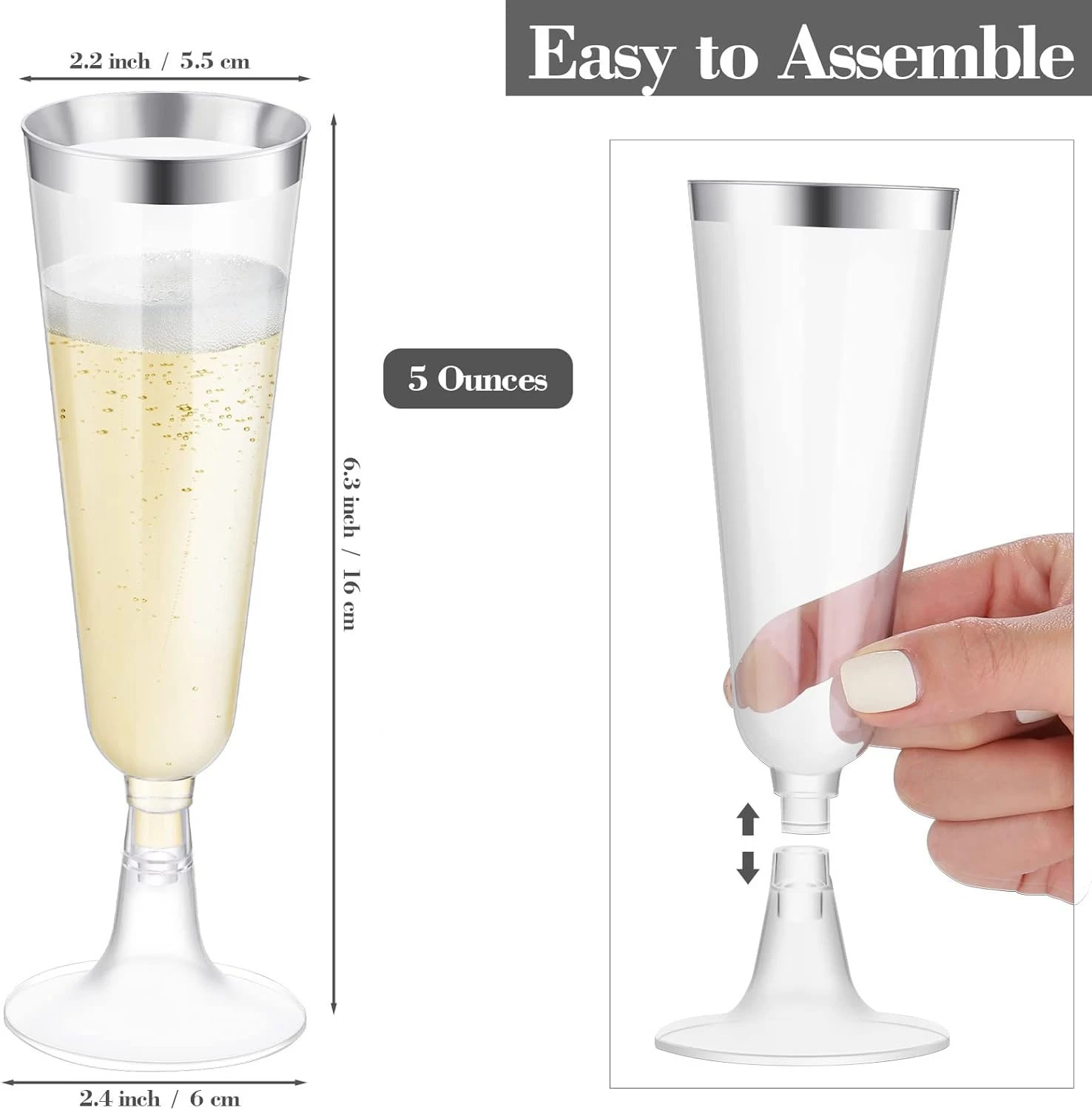 Пластиковые Флейты Для Шампанского Одноразовые Или Многоразовые Стаканы Тостов