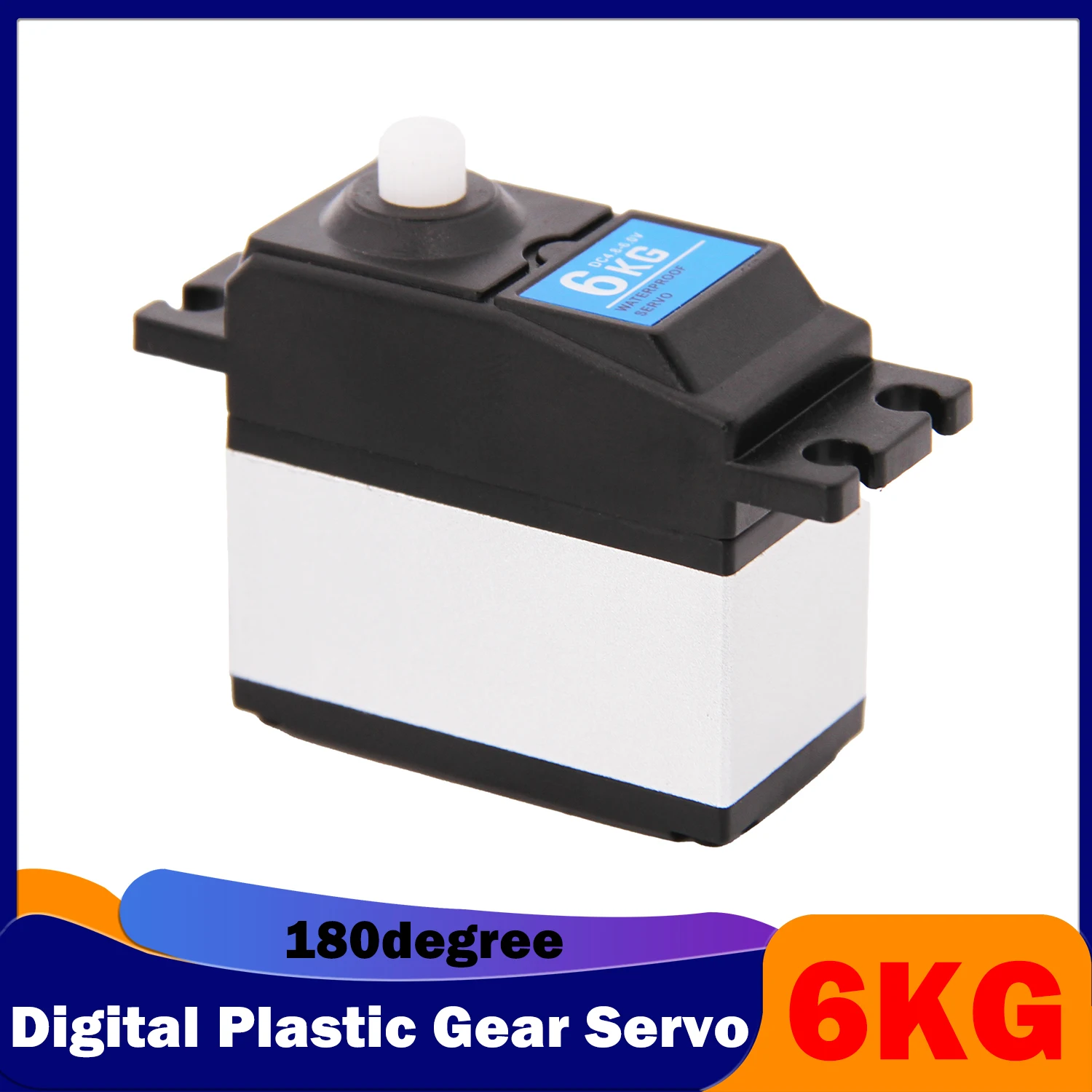 

6KG 180degree Digital Servo Plastic Gear for 1/10 RC Model Car Boat Airplane Wltoys HSP Trx Scx10 Mn99s Mn86 12428 124018 124019