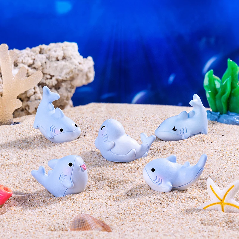 Милые фигурки акул ручная работа мультяшный КИТ микро Ландшафтные украшения