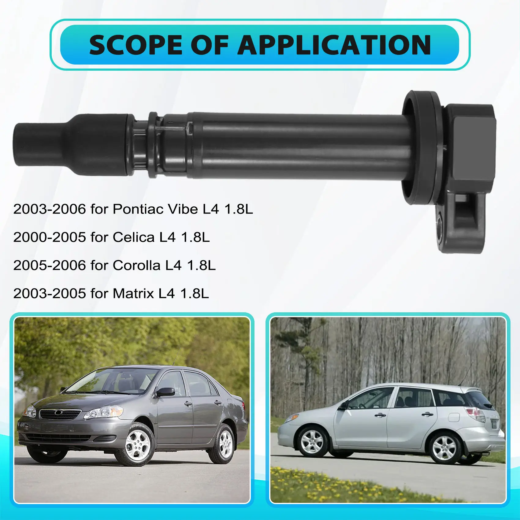 Катушки зажигания 90919-02238 для Celica Matrix L4 1.8L 90919 02238 9091902238