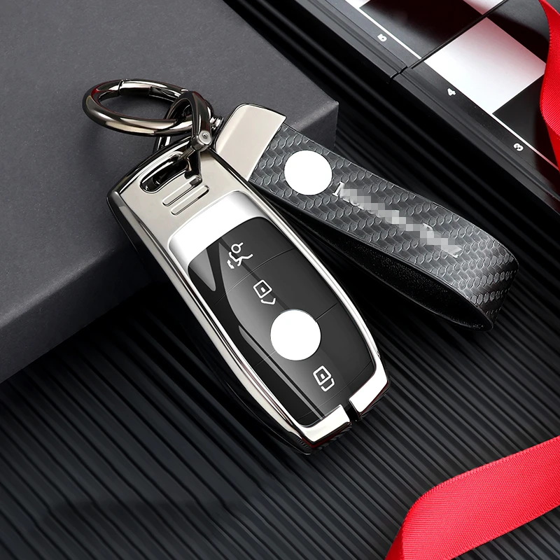 

Metal Carbon Fiber Pattern Car Remote Key Case Cover Shell For Mercedes Benz A B C E S Class CLA CLS GLC GLE GLS W205 W213 W222