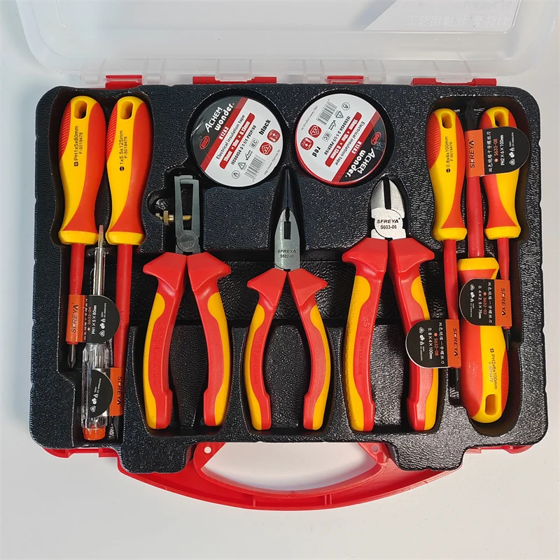 S673-11 SFREYA VDE 1000V теплоизоляционные инструменты чехол двойной цвет 11 шт Набор