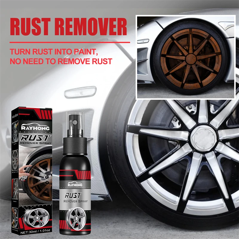

30ml/100ml Rust Remover Multi-Purpose Rust Inhibitor Auto Window Rust Remover Spray Car Maintenance Cleaning Rust Converter