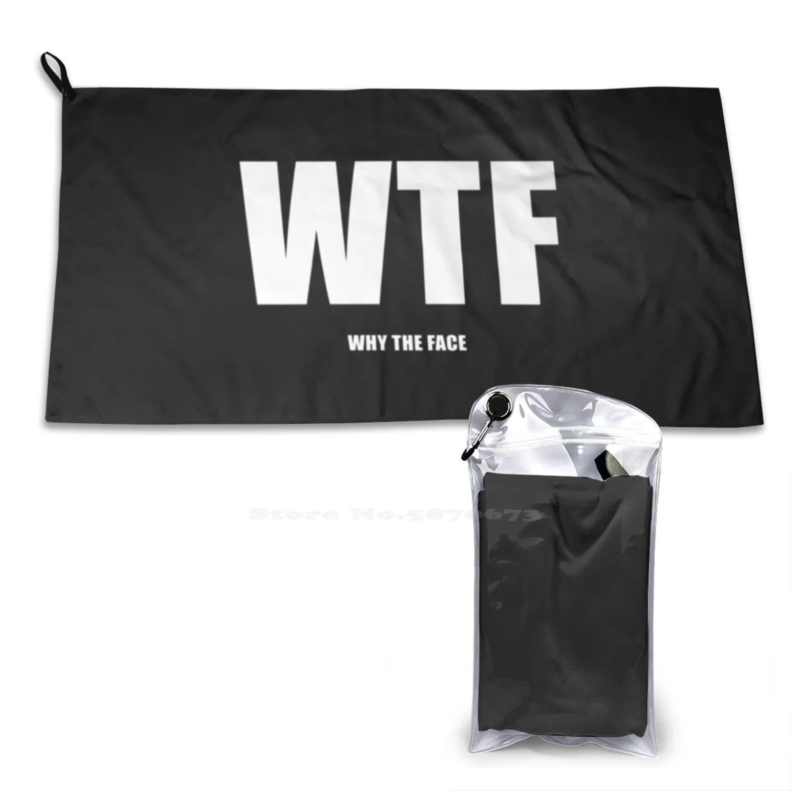 Wtf : Why The Face (Black), мягкое банное полотенце, уличная мочалка Wtf Why The Face, современная семья, Фил данphy, смешная комедия с цитатами
