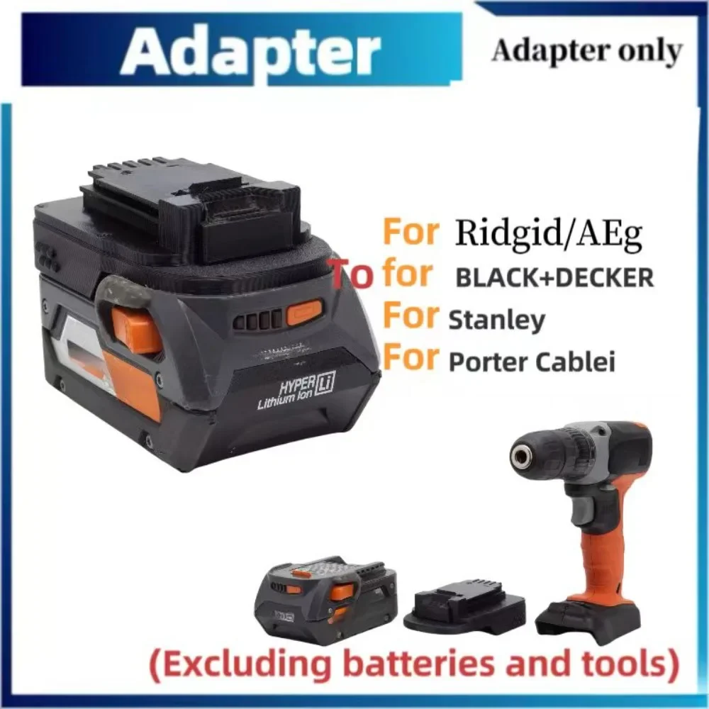 Адаптер аккумулятора для конвертера инструментов Ridgid AEG18v от лития BLACK +