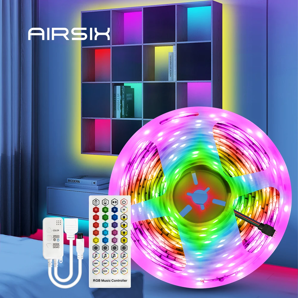 Светодиодные ленты WIFI Светодиодный светильник Bluetooth RGB 5050 SMD 2835 Гибкий 30 м 25