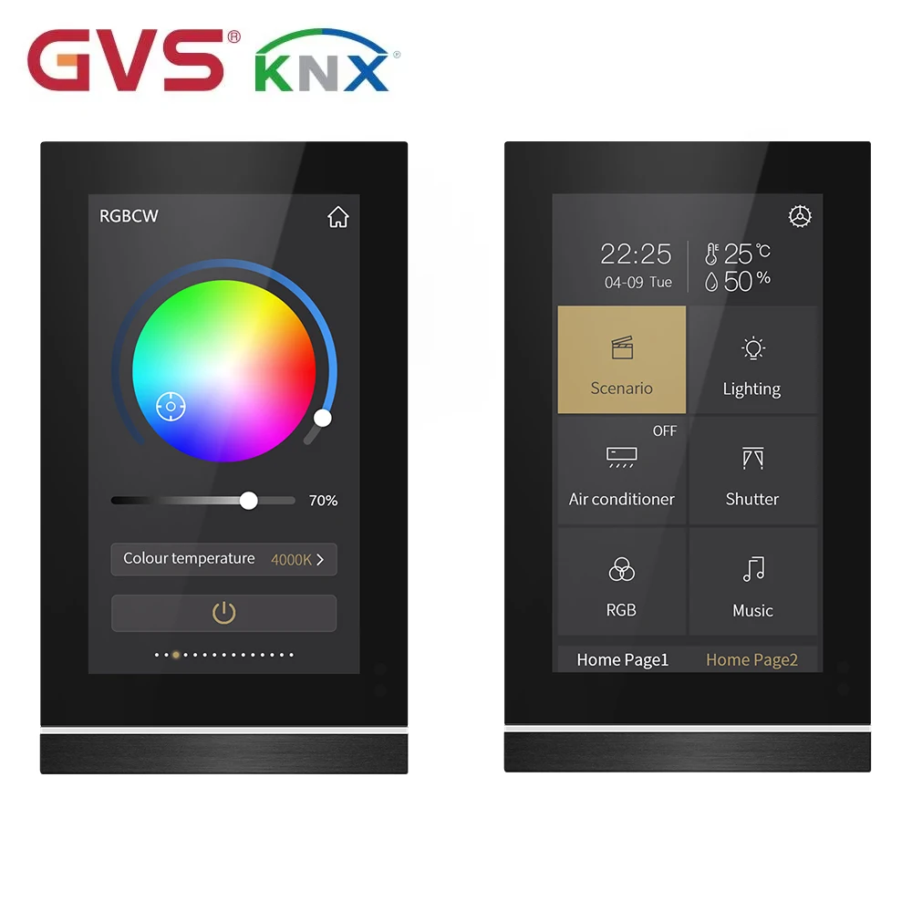 Фото Центральная панель управления KNX с 5-дюймовым IPS-экраном, интеллектуальная система управления домом и зданиями, умный настенный выключатель №4