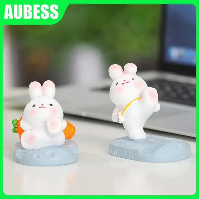 

Universal White Rabbit Phone Stand 1 Pcs Mobile Phone Holder Portable Lazy Person Holder Cute Office Accessories Creative Small