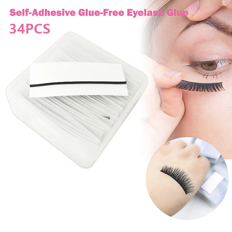 Водостойкая клейкая лента для ресниц 34 шт. железный алергенный клей макияжа