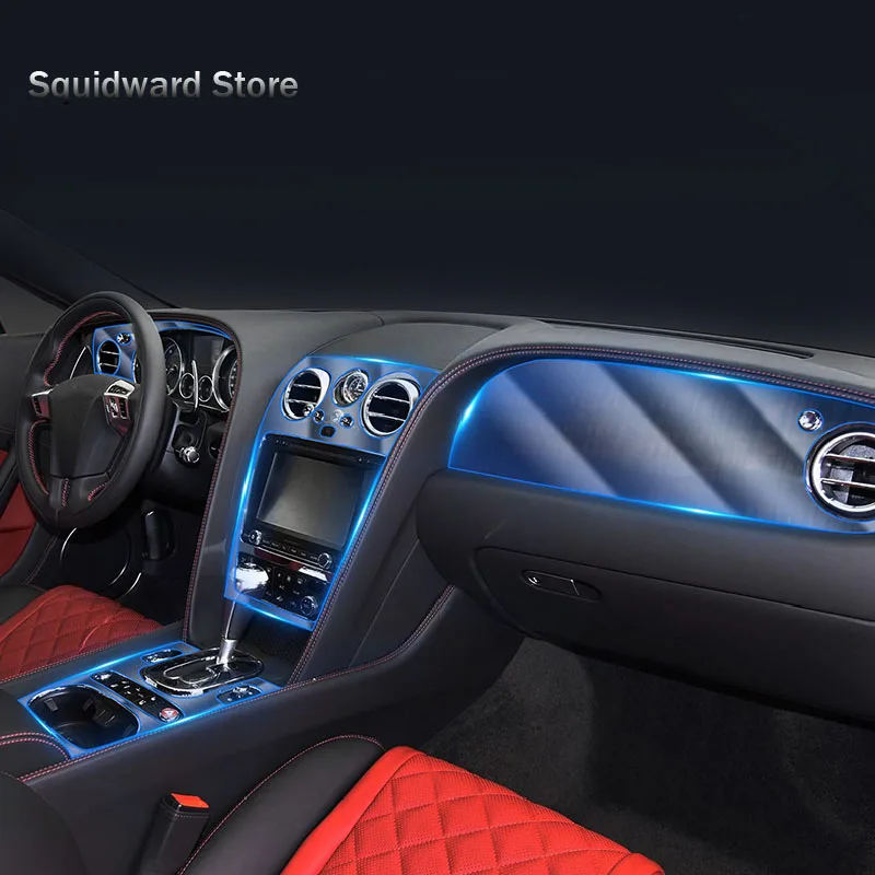 

For Bentley Continental GT 2012-2017 Car Interior Console Gearbox Panel Film Salon Frame Cover Sticker Strips TPU Repair film