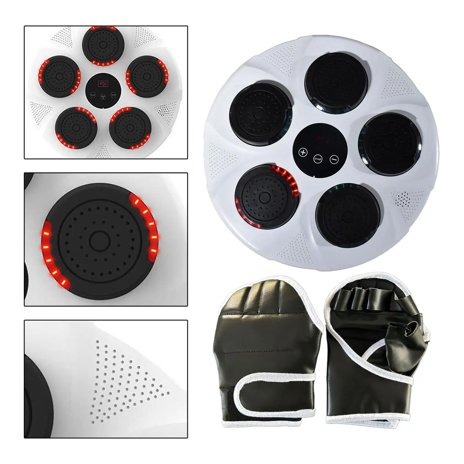 

Музыкальная боксерская машина, Электронная боксерская мишень, подсвеченный боксерский тренажер для улучшения ловкости, домашний тренажер для тренировок в тренажерном зале