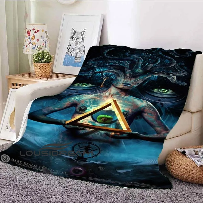 

Masonic Plush Soft Blanket 3D Guardian of Ancient Mysteries Home Office Travel Bed Sofa Napping Blanket Masonic Plush Picnic Mat